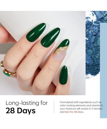 Modelones Winter Blue Dip Powder Nail Kit - 4 Colors Dipping System with Base & Top Coat for French Nail Art - DIY Manicure Kit for Salon-Worthy Results - Buy Online on GoSupps.com