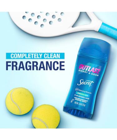 Secret Outlast Antiperspirant and Deodorant for Women Invisible Solid Completely Clean Scent 2.6 oz (Pack of 2) Completely Clean 2.6 Ounce (Pack of 2) - Buy Online on GoSupps.com
