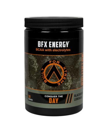 BFX Energy Pre Workout Powder Supplement (BlackBerry Lemonade) with BCAA Electrolytes and Green Tea Leaf for Natural Caffeine Intra and Post Workout Muscle Recovery 30 Servings