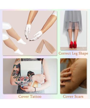 Realistic Silicone Leg Enhancement Calf Pads | 1 Pair Sleeve Set for O-Shaped Legs | 0.39in Thickness | Foot Cover for Crooked or Thin Legs - Buy Online on GoSupps.com