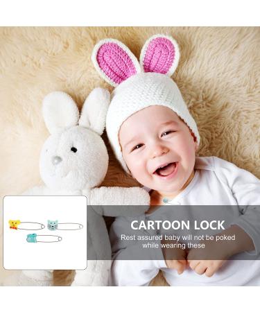 Toddmomy 10pcs Animal Safety Pins - Stainless Steel Diaper Pins for Kids & Infants - Locking Pin with Plastic Head - Baby Shower Party Favor (Random Color) - Buy Online on GoSupps.com