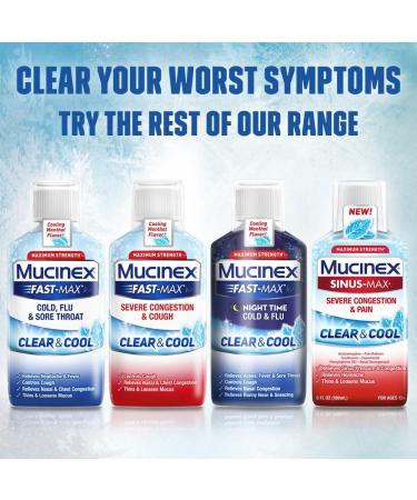 Mucinex Fast-Max Clear & Cool Severe Congestion & Cough Liquid 6oz - Fast-Acting Relief - Buy Online on GoSupps.com