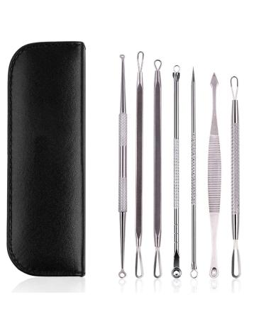 WedDecor Blackhead Remover Kit with Case Dermatologist Extractor Tool Set for Blemishes Whitehead Acne Comedone Pimple Spot Popper 7pcs