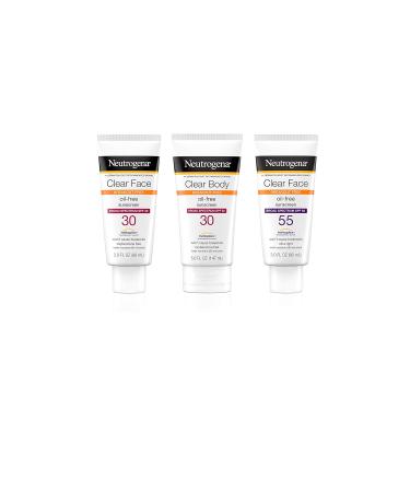 Neutrogena Clear Face Oil-Free Sunscreen Lotion SPF 55 - 89ml | International Shipping Available - Buy Online on GoSupps.com