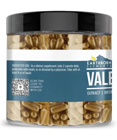 Earthborn Elements Valerian Root 200 Capsules - Pure, Undiluted, No Additives - Buy Online on GoSupps.com