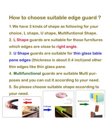 M2cbridge L Shape Extra Thick Furniture Table Edge Protectors Foam Baby Safety Bumper Guard 6.5 Ft (Off White) - Buy Online on GoSupps.com