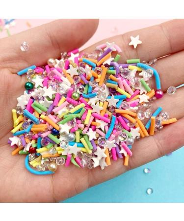 NIANTU1125 100g Mixed Rhinestone Long Cylindrical Slices Polymer Clay Sprinkles for DIY Craft Nails Art Fluffy Slimes Filling Accessories Gift (Color : Colorful) - Buy Online on GoSupps.com