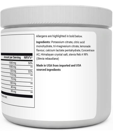Dr. Berg Electrolyte Powder - Electrolyte Drink Supplements with 1000mg Potassium - Hydration Powder Full of Minerals & Trace Minerals - Contains Stevia Sweetener - Lemonade Flavor 50 Servings Lemonade - 50 Servings - Buy Online on GoSupps.com