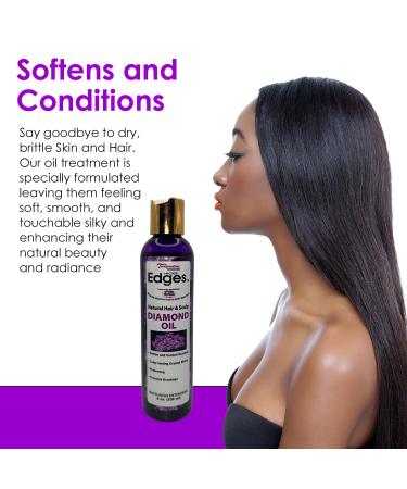 Hicks Edges Natural Hair & Scalp Diamond Oil | Breakage Prevention & Itch Relief | Long-Lasting Shine Hair Treatment - Shop Internationally - Buy Online on GoSupps.com