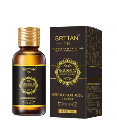Aromatherapy essential oil - wormwood ginger chamomile massage cupping beauty salon foot bath body care scratch oil 82 g (1 Pack) e -cabbage