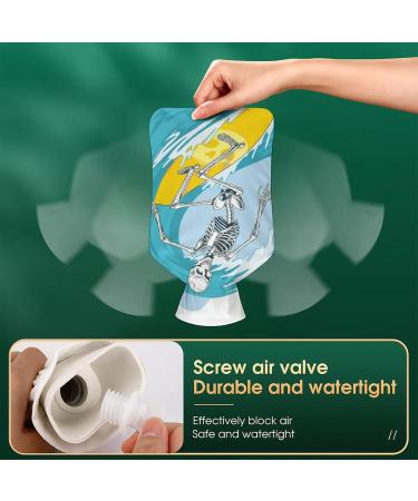 Buy Skull Surfing Hot Water Bottle with Cover | Plush Hand Warmer for Adults & Kids - 26.5x15.3cm | International Shipping Available - Buy Online on GoSupps.com