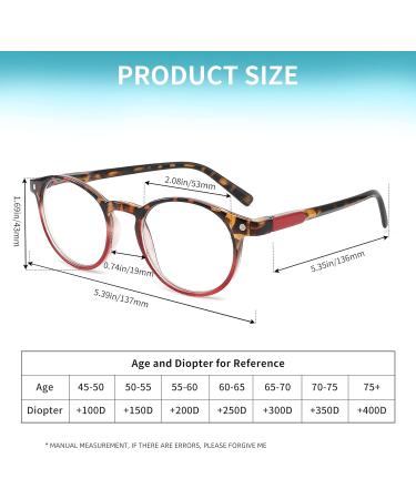 Shop Women's Blue Light Blocking Reading Glasses - 4 Pairs Mix Color 2.50 Spring Hinge Eyewear | Anti Eyestrain & Glare for Computer Use - Buy Online on GoSupps.com