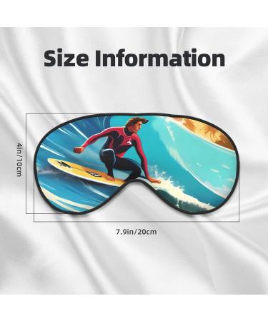 Hawaiian Surfer Wavy Print Sleep Eye Mask Soft Eyeshade for Travel & Naps | Perfect for Men & Women - Buy Online on GoSupps.com