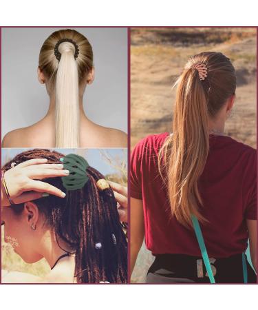 Shop Luvadeyo Vintage Birds Nest Hair Clips 3 Piece Set | Big Hair Grippers & Accessories for Women | Monochrome Coffee Pink Green - Buy Online on GoSupps.com