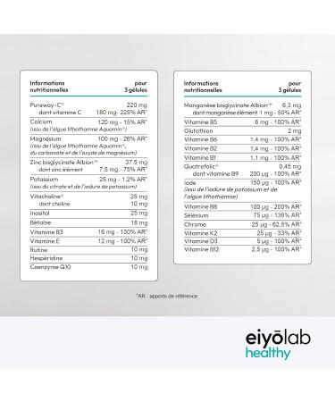 UltraVitamins HT | Multivitamins and Minerals 27 Bio-active Nutrients | Unique Antioxidant Formula | 6 Patented Ingredients | 90 Vegetable Capsules | Made in France | Eiyolab - Buy Online on GoSupps.com