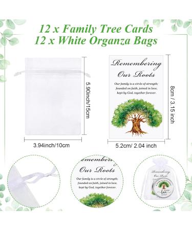 12 Set Family Reunion Party Favors - Family Tree Candle Gifts & Organza Bags for Family Gathering Souvenirs - Buy Online on GoSupps.com