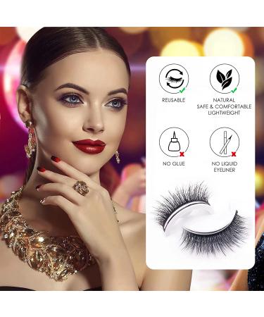 Reusable Self-adhesive Waterproof False Eyelashes - Natural & Easy to Wear (2 Pairs) - Buy Online on GoSupps.com