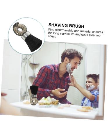 Buy Mikinona Broken Hair Brush & Shaving Brush - Professional Barber Tool for Beard Care & Styling - 8.5x3.5x14.5cm Black - International Shipping Available - Buy Online on GoSupps.com