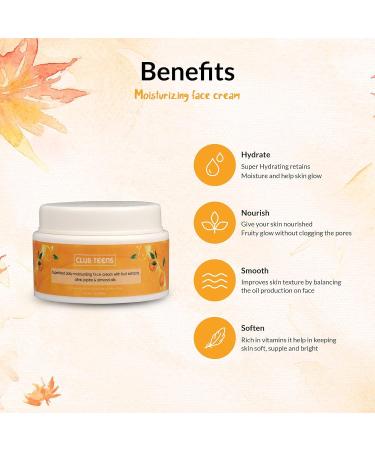 C Teens Vegan Face Moisturizing Cream for Teenagers | Organic Rejuvenating Hydration with Glycerin Coconut & Almond Oil - 50 GM - Buy Online on GoSupps.com