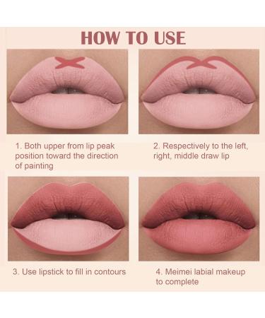 DAGEDA 2-in-1 Lip Liner & Lipstick Matte Velvet Lip Pencil for Women Waterproof & Long-lasting Double-ended Design Perfect Makeup Gift in (L) Color - Buy Online on GoSupps.com