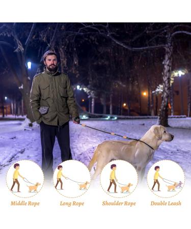 Rapidbok Adjustable Nylon Dog Leash - Durable Black Practice Leash for Small Medium and Large Dogs - Perfect for Courtyard & Freehand Use - Buy Online on GoSupps.com