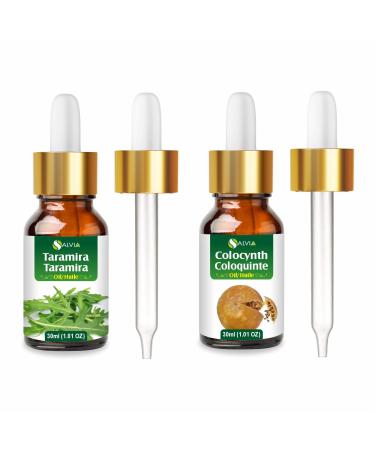 Salvia Salvia Oil Combo: Colocynth (Citrullus colocynthis) 1.01 Fl Oz (30 ml) & Taramira (Eruca sativa) Oil 30 ml