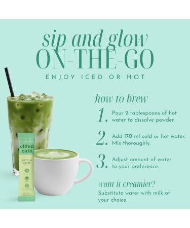 Cl ud Caf Collagen Infused Matcha Latte Powder - Promotes Skin Firmness Hydration & Elasticity Healthy Gut and Immune Support - Instant Tea (10 Sachets) - Buy Online on GoSupps.com