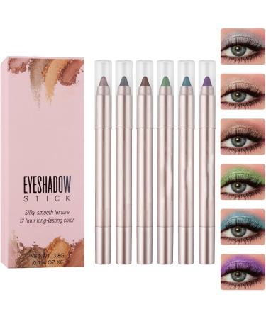  Holdes Cream eyeshadow stick glitter eyeshadow stick - Waterproof shimmer eyeshadow pen - Waterproof pearlescent eyeshadow sticks 6-piece eyeliner set - Buy Online on GoSupps.com