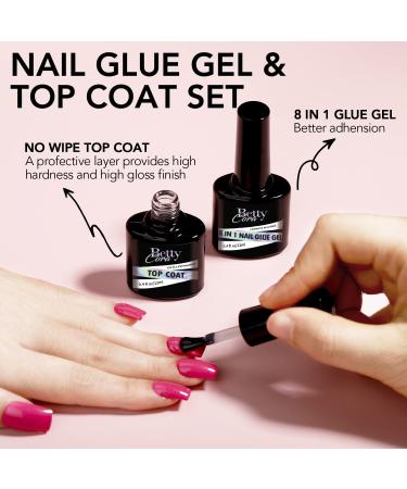 BettyCora Gel x Nail Glue - 8 in 1 Set for Gel Nail Extensions | 2PCS 12ML | Long Lasting Shine Finish | Curing Needed - Buy Online on GoSupps.com