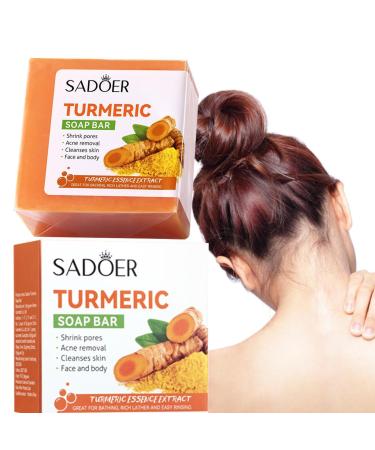 Organic Turmeric Soap Turmeric Face Soap For Sensitive Skin Turmeric Soap Bar For Hyperpigmentation Turmeric Soap Bar For Face & Body Natural Handcrafted Skincare Soap For Hyperpigmentation