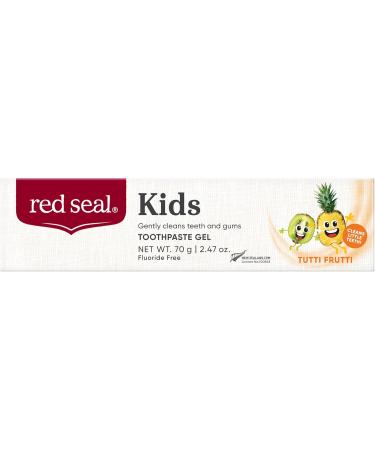 Red Seal Kids Toothpaste - Fluoride-Free Vegan Tutti Frutti Flavor No Synthetic Colors Paraben & SLS-Free - Natural Oral Care for Kids 2.47oz - Buy Online on GoSupps.com