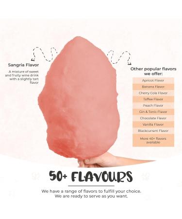 Baking Beauty and Beyond Premium Floss Sugar for Cotton Candy - Cotton Candy Flossing Sugar with Natural Ingredients Perfect for Every Occasion Bulk Floss Sugar 800g - Sangria Flavour - Buy Online on GoSupps.com