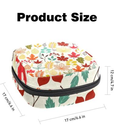 Fall Maple Leaf Menstrual Cup & Pad Storage Bag - Portable Feminine Hygiene Pouch - Buy Online on GoSupps.com