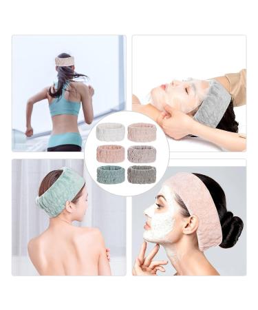 6-Piece Spa Facial Headband Set for Women - Soft Microfiber Hairband for Washing Face, Shower, Makeup, Bath, and Yoga - Buy Online on GoSupps.com