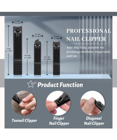 12Pcs Professional Manicure Set for Women Men | Nail Grooming Kit with Leather Travel Bag - Buy Online on GoSupps.com