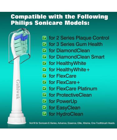 Philips Sonicare Replacement Heads - Compatible Toothbrush Brush Heads | 10 Pack for Click-on Electric Toothbrush - Buy Online on GoSupps.com