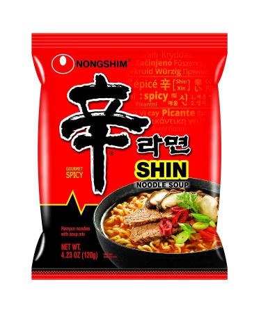 NongShim Shin Ramyun Noodle Soup, Gourmet Spicy, 4.2 Ounce (16 Pack) - Buy Online on GoSupps.com