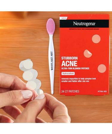 Pimple Patches with Nose Cleaning Brush | Acne Treatment Hydrocolloid Stickers Ultra-Thin Dermatologist Recommended - Pack of 6 - Buy Online on GoSupps.com
