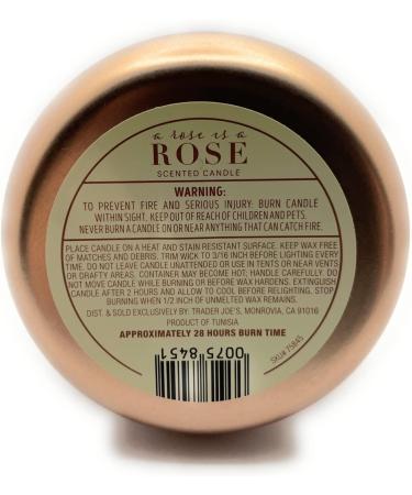 Trader Joe's A Rose is a Rose Scented Candle - Soy Wax & Coconut Oil Blend | 5.28 oz | Eco-Friendly & Vegan - Buy Online on GoSupps.com
