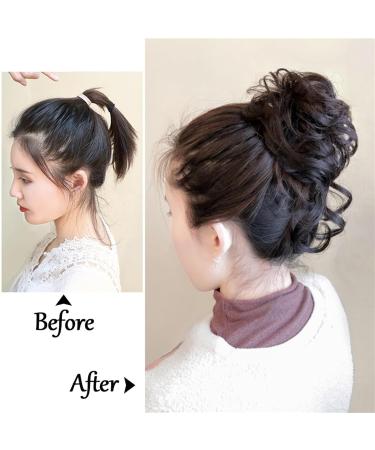 Messy Bun Hair Piece for Women Messy Bun Hair Piece Tousled Updo with Tendrils Hair Bun Extensions Elastic Wavy Curly Hair Ponytail Hairpieces Hair Scrunchies for Women Fake Hair Accessories for Wo Am41-103 - Buy Online on GoSupps.com