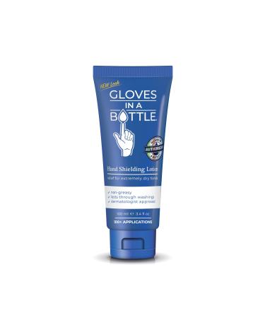 Gloves In A Bottle  Shielding Lotion for Dry Skin, Hand Lotion Travel Size, Protects & Restores Dry Cracked Skin 3.4 oz.. 3.4 Fl Oz (Pack of 1) Regular