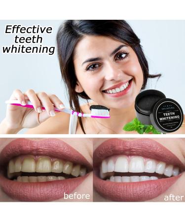 Natural Coconut Activated Charcoal Teeth Whitening Powder - 2 Pack Tooth White Powder for Bright Smiles - Free Toothpaste Included - Buy Online on GoSupps.com