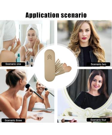 Makeup Brushes For Eyeshadow Face Makeup Brush Set Portable Face Blush Lip Eyeshadow Cosmetic Brushes Kit for Women Girls Adults apricot - Buy Online on GoSupps.com