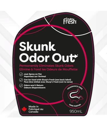 Skunk Odor Out by EnviroFresh For Dogs Cats Pets Animal Cage Cleaning Spray Skunk Odor Eliminator Made In Canada (Skunk Odor Remover Spray (950 mL)) - Buy Online on GoSupps.com