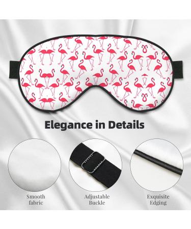 Shop Red Flamingo Pattern Unisex Sleeping Eye Mask - Soft Adjustable and Perfect for Travel | International Shipping Available - Buy Online on GoSupps.com