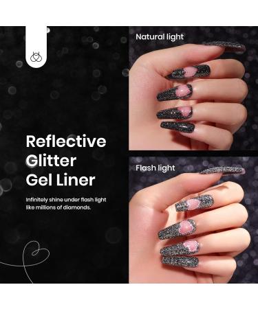 Beetles Gel Polish Nail Art Gel Liner Set-12 Color Reflective Glitter Black White Hot Pink Gel Art Paint for Swirl Nail Built Thin Nail Art Brush in Bottle Gel Pen Soak Off Led Lamp Manicure Kit 12 CLOLORS SET - Buy Online on GoSupps.com