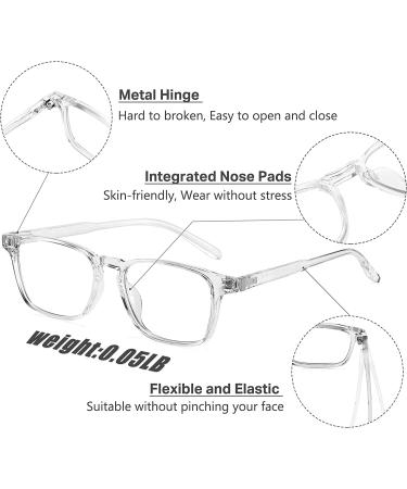 Blue Light Blocking Glasses for Men & Women - Fashion Nerd Eyeglasses - Relieve Eye Strain - Pack of 2 - Buy Online on GoSupps.com