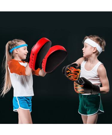 Odoland 2-in-1 Boxing Kick Pack Set - Punching Mitts & Focus Pads for MMA Training - Black/Red - Buy Online on GoSupps.com