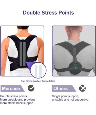 Mercase Posture Corrector for Men and Women - Adjustable Back Support for Pain Relief - Breathable Brace for Neck, Back, Shoulders - Large Size - Buy Online on GoSupps.com
