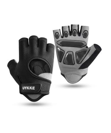 UYKKE Workout Gloves for Men and Women, Exercise Gloves for Weight Lifting, Cycling, Gym, Training, Breathable and Snug Fit Large